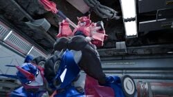 arcee arcee_(prime) bent_over clanker elita-one grandmastersurgeon jack-o_pose presenting presenting_hindquarters transformers