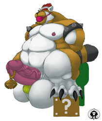 ?_block alternate_species anthro armband balls bell big_balls big_claws big_pecs bondage bound bowser claws feline gag gagged genital_piercing hands_behind_back huge_balls humanoid_penis hyper hyper_balls hyper_penis koopa male male_only mammal mario_(series) meowser nintendo nipples pecs penis penis_piercing piercing scalie simple_background slightly_chubby solo spikes super_mario_3d_world thick_thighs toe_claws video_games warp_pipe white_background xatanlion yarn