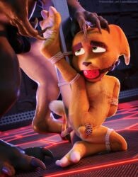 3_toes 3d_(artwork) absurd_res arms_tied ball_gag blender_(artwork) bondage bound chastity_(disambiguation) chastity_cage chastity_device claws digital_media_(artwork) feet gag hi_res legs_tied lombax mammal paws predicament predicament_bondage ratchet_(disambiguation) ratchet_(ratchet_and_clank) ratchet_and_clank restraints rope rope_bondage sony_corporation sony_interactive_entertainment stormrider tickle_torture tickling tickling_feet toes