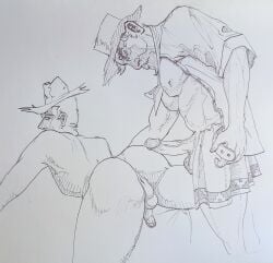 beard dilf gaucho_enjoyer gay hair hairy hairy_arms hairy_chest hairy_legs hairy_male male male_only mature mature_male moustache muscular muscular_male nude nude_male original original_character penis solo traditional_media_(artwork) yaoi