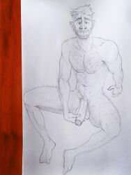 beard dilf gaucho_enjoyer gay hair hairy hairy_arms hairy_chest hairy_legs hairy_male male male_only mature mature_male moustache muscular muscular_male nude nude_male original original_character penis solo traditional_media_(artwork) yaoi