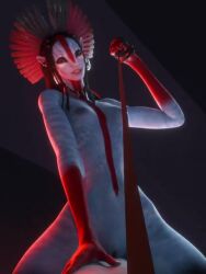 1boy 1girls 3d alien alien_girl animated athletic_female avatar creationma creationmach1ne female_domination human human_penetrating leash light-skinned_male looking_at_viewer na'vi pov short_video shorter_than_10_seconds sound tagme varang video