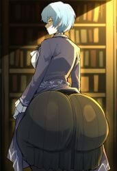 ai_generated angela_(library_of_ruina) angela_(lobotomy_corporation) bimbasileia gigantic_ass library_of_ruina lobotomy_corporation project_moon