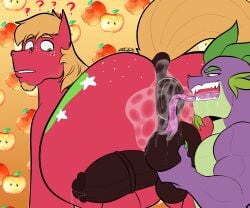 2026 aged_up anal animal_genitalia animal_penis anthro anthro_on_feral anus apple aroused ass ball_grab balls big_balls big_macintosh_(mlp) big_penis bodily_fluids claws dragon dripping duo equid equine equine_genitalia equine_penis facial_hair fangs feral food forked_tongue freckled_butt freckles friendship_is_magic fruit genital_fluids genitals goatee hasbro hi_res horse looking_back male male/male mammal muscular muscular_male my_little_pony mythological_creature mythological_scalie mythology oral penis plant pony precum precum_drip puffy_anus question_mark rimming saliva saliva_on_anus saliva_on_balls scalie sex spike_(mlp) stubble surprised teeth tongue zackdadawg zoophilia