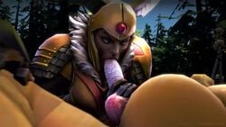 3d animal_genitalia animated canine_penis coot27 cum cum_in_mouth cum_inside deepthroat dota_2 erection fellatio female knot legion_commander male no_sound oral penis source_filmmaker straight video zoophilia