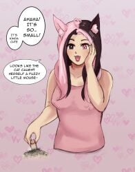 catgirl cfnm femdom heterochromia oc quqii small_penis_adoration small_penis_humiliation soft_femdom vitiligo white_pubic_hair