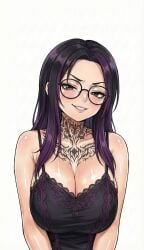 ai_generated big_breasts breasts censored female female_only goth lollololli sexy sexy_pose tagme white_background