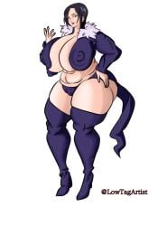 big_ass big_breasts big_butt big_nipples black_hair long_legs lowtag merlin_(nanatsu_no_taizai) milf muscular_female purple_bikini thick_hips thick_legs thick_thighs venus_body