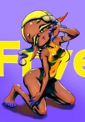 frye frye_(splatoon) frye_onaga inkling inkling_girl koharuno2 leotard splatoon splatoon_(series) splatoon_3 splatoon_raiders tagme tentacle_hair