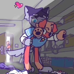 90_percent_studios animated arisel_uwu being_watched bottomless brownie_pembroke clothed_sex cum_inside feet_off_ground floating_heart from_behind furry furry_on_furry hands_on_wall heterochromia husky longer_than_10_seconds loop nonbinary olive_higgins purrfect_apawcalypse red_body school_uniform shorter_than_30_seconds sound sound_effects sparky_fritz tagme video watching_sex x-ray