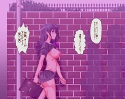 3girls absurd_res absurdres after_kiss after_molestation ass beautiful_girl black_miniskirt black_pleated_skirt black_skirt braless cleavage defloration deflowering degradation emotionless emotionless_female erect_nipples femsub high_resolution highres huge_breasts huge_tits imminent_rape indifferent japanese_text jikan_teishi_club maledom misogyny no_bra nyuu_(manekin-eko) oblivious_sexualization pink_filter polka_dot_panties rapist_pov saliva_on_face school_uniform shirt_lift shirt_lifted_by_another skirt_lift skirt_lifted_by_another speech_bubble time_stop translated translation_check uncaring uncaring_female