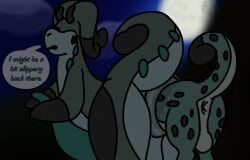 anal anal_fluids anal_vore anthro anus ass balls big_butt big_penis bodily_fluids body_in_anus dot_eyes duo endosoma feral fur generation_1_pokemon generation_6_pokemon genitals goodra hi_res huge_cock male male/male markings moon night nintendo penis pokemon pokemon_(species) puffy_anus rattata safe_vore simple_eyes sky slime spots spotted_body star starry_sky stinkvali stubby_arms teal_body teal_fur vore