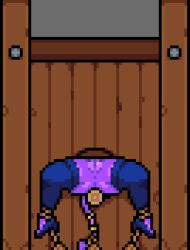 animated badcolor big_ass breeding_mount breeding_slave breeding_stand captured captured_villainess defeated_villainess demon exposed_pussy gif gift_art glory_hole goblin_nest gold_jewelry heels huge_ass imminent_sex jewelry large_ass lilith_(badcolor) pixel_(artwork) pixel_animation pixel_art pixelated purple_skin stockings succubus tagme tail