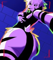 aeltrix anthro asriel_dreemurr asriel_dreemurr_(god_form) ass background big_ass big_butt black_sclera femboy furry gay girly goat horns looking_at_viewer looking_back male male_only markings partially_clothed piercing robe selfie smile solo tail undertale video_games white_eyes white_fur white_hair