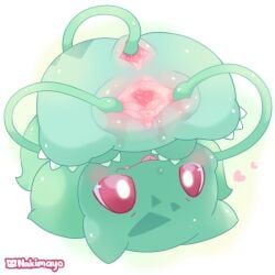anus blush bodily_fluids body_blush bulbasaur claws clitoral_hood clitoris dripping fangs female feral feral_only generation_1_pokemon genital_fluids genitals gradient_background green_body heart_symbol humanoid_genitalia humanoid_genitalia_on_feral humanoid_vulva humanoid_vulva_on_feral nakimayo nintendo pink_anus pink_vulva pokemon pokemon_(species) presenting red_eyes simple_background smile solo spread_anus spread_vulva spreading teeth tongue tongue_out upside-down urethra vaginal_fluid_drip vaginal_fluids vulva vulva_blush