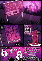 absurd_res black_sclera chastity_cage chastity_cage_only chastity_device chastity_device_only comic demon demon_humanoid halfpricesouls hi_res hnh horn horned_humanoid humanoid membrane_(anatomy) membranous_wings nude oral wearing_chastity_cage wearing_chastity_device wings worldbuilding