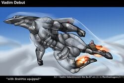 1boy 2017 abs aeromorph aircraft aircraft_humanoid airplane alternate_species anthro balls big_balls cloud english_text erection flying half-closed_eyes humanoid humanoid_penis humanoidized jet living_aircraft living_machine looking_at_viewer machine male male_only muscular muscular_male nude original partially_retracted_foreskin pecs penis precum renthedragon sky solo text uncut vadim_(renthedragon)