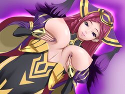 breast_grab breasts female fire_emblem fire_emblem_heroes koggan large_breasts loki_(fire_emblem) nintendo purple_eyes smile