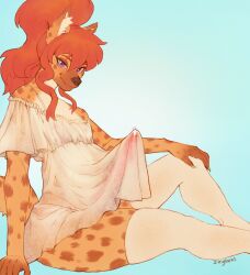 2025 5_fingers anthro big_penis biped bodily_fluids brown_body brown_fur brown_nose brown_spots claws clothed clothing countershade_fur countershade_torso countershading dress erection femboy fingers footwear fur genital_fluids genitals green_claws hair hand_on_knee hand_on_leg hi_res hyena inner_ear_fluff kejah legwear long_hair looking_at_viewer male mammal markings mouth_closed multicolored_body multicolored_fur penis pose precum precum_bead precum_through_clothing purple_eyes red_hair red_penis side_view signature simple_background sitting smile smiling_at_viewer socks solo spots spotted_body spotted_fur spotted_hyena sundress tenting thigh_highs thigh_socks translucent translucent_clothing translucent_dress tuft wet wet_clothing white_body white_clothing white_countershading white_footwear white_fur white_inner_ear_fluff white_socks zeighous