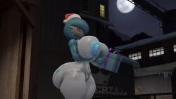 3d big_ass big_breasts elf_hat gift_box kennyb0mber_(artist) star_(gardevoir_oc) tagme