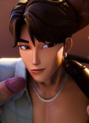 1boy 3d cock_on_face dick_on_face diogaygay earring erect erect_cock erect_dick erect_penis erection face_close-up face_close_up face_closeup gay interracial jinu_(kpop_demon_hunters) kpop_demon_hunters male male_only necklace penis_on_face preview smiling unbuttoned_shirt yaoi