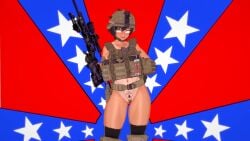 3d abs armour belly belly_button belt bulletproof_vest dark-skinned_female dark_skin female female_only female_soldier fit fit_female flag_background gerwazy gun helmet holster holstered_pistol kneehighs kneepads koikatsu military military_clothing military_helmet military_uniform muscular muscular_female pistol pubic_hair pubic_tattoo rifle rokmc_chan sniper sniper_rifle soldier tactical tactical_belt tactical_gear tactical_gloves tactical_nudity tactical_vest tan_body tan_skin tanline tanlines tattoo trimmed_pubic_hair vest weapon