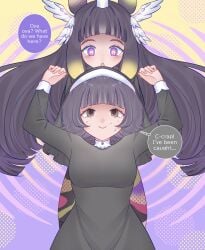 2girls clothed hololive hololive_english hypnosis ninomae_ina'nis restrained tentacle yuri