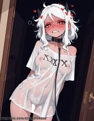 1girls ai_generated ass belly big_breasts big_butt breasts cartoon cleft_of_venus cute ecchipeachi female hair helltaker hi_res huge_breasts large_breasts long_hair looking_at_viewer modeus_(helltaker) nipples nude pussy sexy shiny shiny_skin thick_thighs thighs toon white_hair