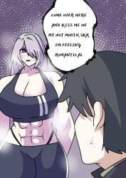 1boy 1girls ak-15_(girls'_frontline) big_breasts breasts clothed clothed_female clothed_male commander_(girls'_frontline) female female_focus girls'_frontline girls'_frontline_2:_exilium inkrazone large_boobs large_breasts light-skinned_female light-skinned_male light_skin male meme meme_reference taller_female taller_girl taller_woman voymastina_(girls'_frontline_2)