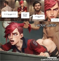 ai_generated anal anal_insertion anal_sex arcane arcane_vi caption caption_box captioned cartoon comic comic_page comic_strip comics doggy doggy_style doggy_style_position from_behind from_behind_position fucked_from_behind fucked_into_submission fucked_senseless fucked_silly on_all_fours orgasm orgasm_face penetration penile_penetration penis penis_in_pussy petite petite_body petite_female pussy sequence sex sex_from_behind sexual_intercourse story story_at_source story_in_picture text text_box text_bubble vi vi_(league_of_legends) violet_hair words