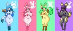 2024 annyglaceon_(mintyspirit) anthro areola belly big_breasts birthmark black_areola black_body black_eyes black_eyewear black_fur black_glasses black_nipples blue_areola blue_body blue_fur blue_hair blue_nipples blue_sclera blush book breasts brown_areola brown_body brown_eyewear brown_fur brown_glasses brown_nipples brown_sclera digital_media_(artwork) duskull ear_piercing eeveelution eyewear female flower freckled_breasts freckled_face freckles fur generation_2_pokemon generation_3_pokemon generation_4_pokemon generation_6_pokemon genitals gesture glaceon glasses gracidea grass green_hair group hair hair_piercing hand_gesture hand_on_breast hand_sign heart_symbol hi_res holding_eyewear holding_glasses holding_object huge_breasts ice icon ily_sign javisylveon_(mintyspirit) leafeon long_hair luneiumbreon_(mintyspirit) markings mintyspirit multicolored_body multicolored_fur nintendo nipples piercing pink_areola pink_body pink_fur pink_hair pink_nipples plant pokemon pokemon_(species) purple_hair pussy reading red_eyewear red_glasses red_sclera ring_(marking) slightly_chubby sunnyleafeon_(mintyspirit) sylveon twintails umbreon v_sign white_body white_eyes white_fur yellow_body yellow_fur