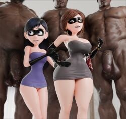 2girls 3boys 3d age_difference big_balls big_breasts big_penis black_hair breasts brown_eyes brown_hair dark-skinned_male daughter dress earrings elastigirl elbow_gloves eye_mask eyemask female gildagriffon helen_parr hourglass_figure huge_balls huge_cock interracial large_breasts light-skinned_female male mask mother mother_and_daughter muscular_male narrow_waist parent_and_child penis pixar purple_eyes pussy short_dress small_breasts the_incredibles thin_waist tight_clothing unretracted_foreskin unseen_male_face upskirt violet_parr wide_hips