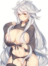 curvaceous female kantai_collection large_breasts pointy_chin unryuu_(kantai_collection) wide_hips yamaarashi yellow_eyes