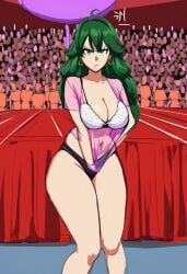 1girls ai_generated bunanza_ cosplay curvy curvy_body curvy_female curvy_figure fan_meet green_skin lean_body marvel marvel_comics medium_breasts sexy sexy_pose she-hulk shirt_pull solo t-shirt t-shirt_only tagme teenager vtuber