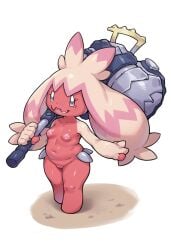 1female 1girl ai_generated anthro civitai draco92 female female_focus female_only looking_at_viewer nude nude_female pokemon pokemon_(species) tinkaton video_games