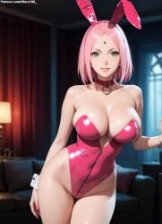 1girls 2d ai_generated bare_shoulders big_breasts boruto:_naruto_next_generations bunny_ears bunny_girl bunnysuit chest cleavage completely_nude completely_nude_female curvy curvy_figure cute detailed eyelashes eyeshadow female female_focus fit fit_female high_quality huge_breasts large_breasts lips lipstick makeup mascara mature mature_female naked naruto naruto_(series) naruto_shippuden nero100 pink_hair playboy_bunny sagging_breasts sakura_haruno seductive seductive_look sex short_hair stable_diffusion tagme topless