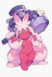 1female 1girl ai_generated anthro civitai draco92 female female_focus female_only looking_at_viewer nude nude_female pink_body pink_nipples pokemon pokemon_(species) small_breasts tinkaton video_games