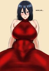 ai_generated ai_text attack_on_titan bunanza_ curvy_female curvy_figure dress fully_clothed jpeg mikasa_ackerman skindentation sleeveless slim_waist small_breasts spread_legs tagme thick_thighs tight_clothing wide_hips