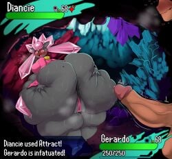 ass_bigger_than_head ass_focus ass_grab backboob big_breasts bigladiesidk blush cave clothed crystal_hair diancie dumptruck_ass female female_focus grabbing_own_ass groping_ass groping_self human humanoid_penis hyper hyper_ass mole_on_ass pokemon revealing_clothes sideass steam stone_body sweat teasing thong