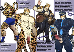 10s 2019 5_fingers abs anthro ass balls biceps big_penis black_body black_fur black_spots black_tail blue_clothed blue_clothing blue_legwear blue_socks blue_underwear boxers_(clothing) boxing_gloves chaps cigar clothed clothing digital_media_(artwork) duo english_text erection felid fingers flaccid fur genitals glans handwear hat headgear headwear hi_res holding_leash holding_object humanoid_genitalia humanoid_penis leash leather legwear leopard male male/male mammal maririn melanistic model_sheet multicolored_body multicolored_fur multicolored_tail muscular muscular_male navel nipples nude on_lap pantherine pecs penis pink_glans pink_nipples pink_nose pink_penis police_uniform sitting smile socks solo_focus spanking spots spotted_body spotted_fur spotted_tail standing stirrup_socks text tobias_fretchman tyson_clawing underwear uniform vein veiny_penis white_balls white_body white_fur white_tail yaoi yellow_body yellow_fur yellow_tail