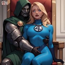 ai_generated blonde_hair breasts doctor_doom marvel marvel_comics sue_storm