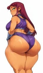 1girls ai_generated alien alien_girl alien_humanoid ass big_ass breasts busty comics curvaceous curvaceous_female curvy dc_comics female gym gym_clothes gym_uniform heavenly_ass hips huge_ass huge_butt huge_thighs large_ass large_breasts orange-skinned_female orange_body orange_skin red_hair red_head squishy_butt starfire superhero superheroine sweat sweatdrop sweaty sweaty_butt teen_titans thick thick_ass thick_legs thick_thighs voluptuous voluptuous_female