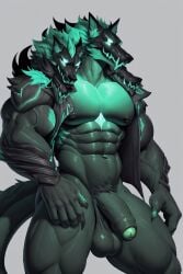 1boy 1male 1man 1monster abs ai_generated anthro balls ballsack big_balls big_cock big_dick big_pecs big_penis big_testicles black_body black_penis bottomless_male canine cerberus_(fortnite) civitai cock demon dick epic_games fangs flaccid foreskin fortnite fortnite:_battle_royale glowing_eyes green_body green_penis humanoid_genitalia humanoid_penis ironwill252 male_only male_pubic_hair mammal muscular muscular_male mythological_creature mythology nutsack partially_clothed pecs pectorals penis pubes pubic pubic_hair sagging_balls self_upload simple_background solo uncensored uncut vein veins veiny veiny_muscles