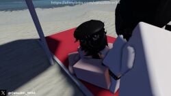 1boy 1girls 3d animated beach big_breasts bikini blowjob catsulithr34 cowgirl_position doggy_style doggy_style roblox roblox_avatar roblox_studio robloxian self_upload tagme twitter_username video