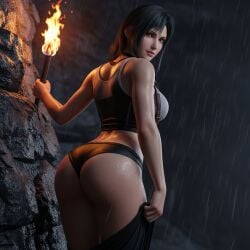 2025 3d ai_generated ass ass_focus big_butt black_hair butt_focus dungeon female final_fantasy final_fantasy_vii final_fantasy_vii_remake fit fit_female high_resolution highres hips leshay7 panties perfect_ass perfect_body red_eyes seductive seductive_body seductive_look sfw short_hair stockings sweat sweating thick_ass thick_thighs thighhighs thighs tifa_lockhart topwear torch wet_clothes wet_skin