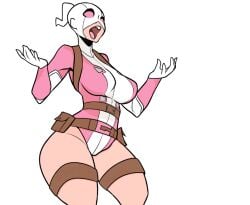 1girls color_edit edit gwenpool marvel marvel_comics numbnutus pinup solo_female solo_focus superheroine