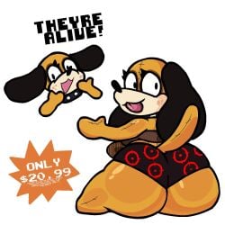 big_ass bubble_butt canine duck_hunt_dog female furry huge_ass huntress_(lewdewott) lewdewott plushie thick_thighs wide_hips