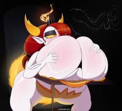 1girls ass autocunnilingus big_ass big_breasts breasts bubble_butt cunnilingus demon demon_girl eating_pussy fat_ass female female_only grabbing_own_ass hair_over_one_eye hekapoo huge_ass huge_breasts large_ass long_tongue masturbation now_you're_thinking_with_portals panties png portal portal_(object) red_hair rimming solo star_vs_the_forces_of_evil thick_ass thick_thighs thong thong_aside thunder_thighs underground_(artist) white_skin wide_hips