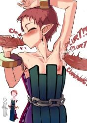 blowjob disgaea disgaea_1 elbows feminine male_healer_(disgaea) nippon_ichi_software penis yaoi