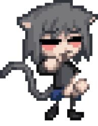 animated blush catboy chibi closed_eyes cute_expression cute_male ear_twitch gif m.u.g.e.n male male_only masturbating masturbation melty_blood neco-arc_chaos neko nekomimi on_model penis penis_out pixel_art posted_by_artist powpink09 tail_motion transparent_background type-moon